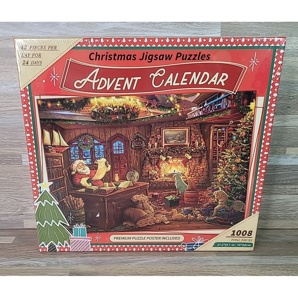 Advent Calendar Christmas Jigsaw Puzzle 1008 Pieces with Bonus Poster‎ NEW